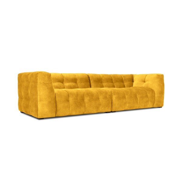 Žuta baršunasta sofa Windsor & Co Sofas Vest, 280 cm-image-3