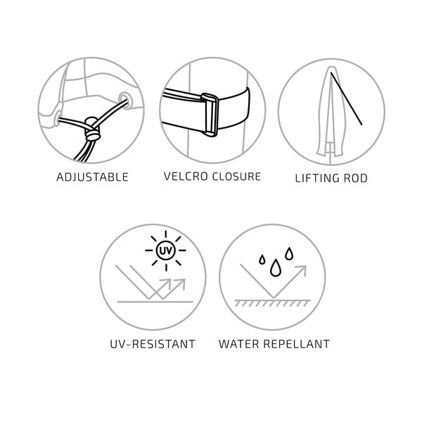 Crna navlaka za suncobran ø 35 cm – House Nordic-image-2