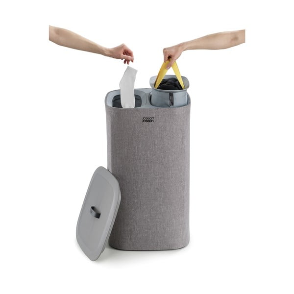 Siva košara za rublje od tekstila Joseph Joseph Tota, 60 l-image-4