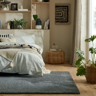 Tamno sivi perivi tepih od recikliranih vlakna 160x230 cm Fluffy – Flair Rugs