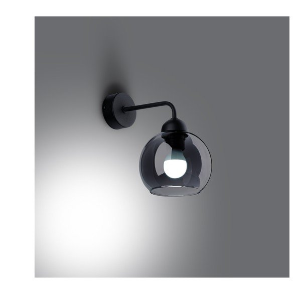 Crna zidna lampa ø 15 cm Grande – Sollux-image-2