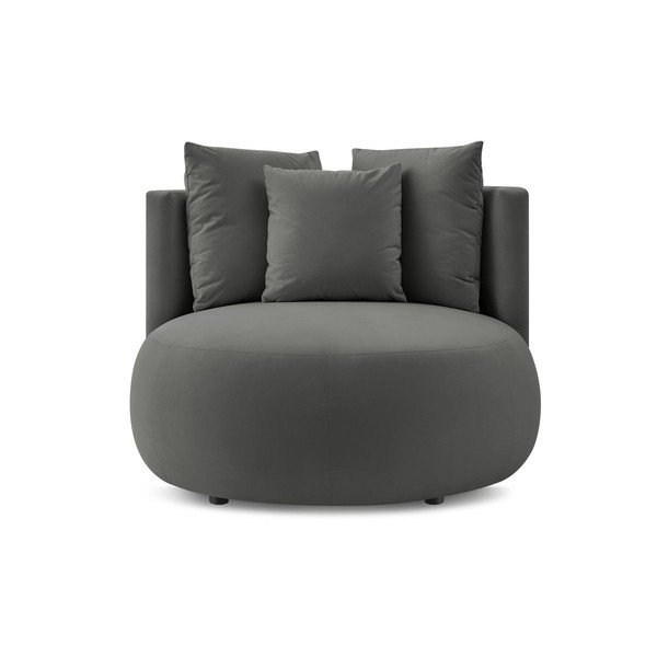 Svijetlo siva baršunasti fotelja Cesar – Bobochic Paris-image-3