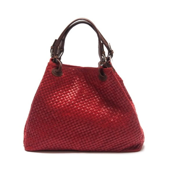 Crvena kožna torbica Isabella Rhea Illex
