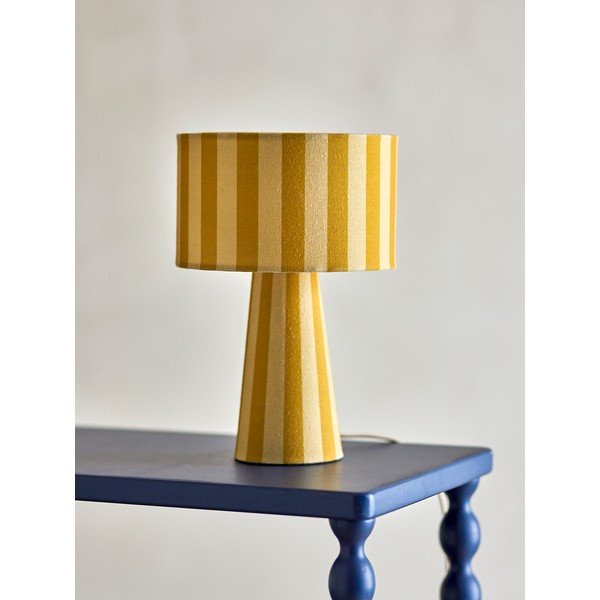 Žuta  tekstilna stolna lampa s tekstilnim sjenilom (visina 30 cm) Emmie – Bloomingville-image-2
