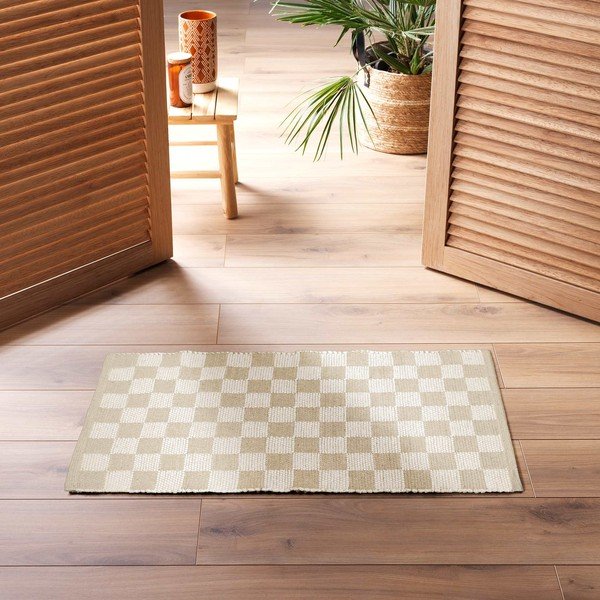 Periv tepih od mješavine pamuka u prirodnoj boji 50x80 cm Jenna – douceur d'intérieur-image-1