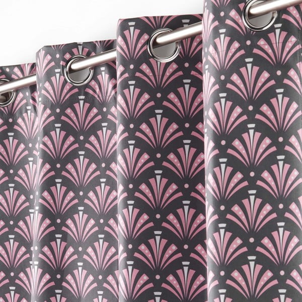 Ružičasta/siva zatamnjujuća zavjesa od mikrovlakana 135x260 cm Surya – douceur d'intérieur-image-1