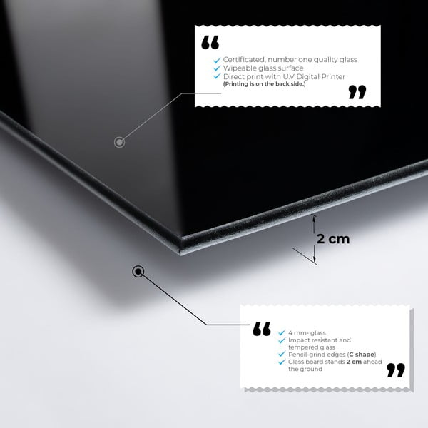 Staklena slika 100x70 cm Dark Marble - Wallity-image-4