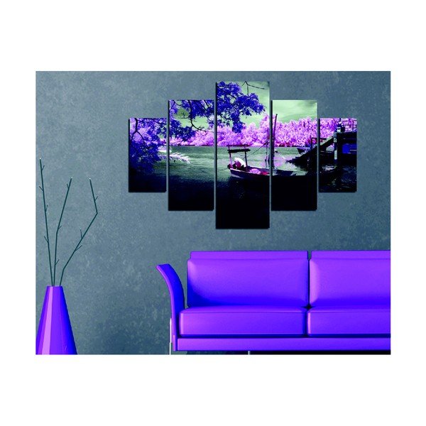 Višedijelna slika Ljubičasta voda, 92 x 56 cm-image-1