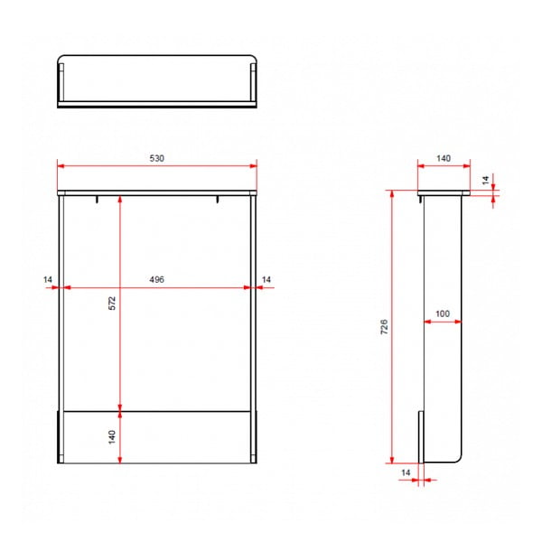 Bijeli stol za presvlačenje (dubina komode 57 cm) Amori – Vipack-image-2