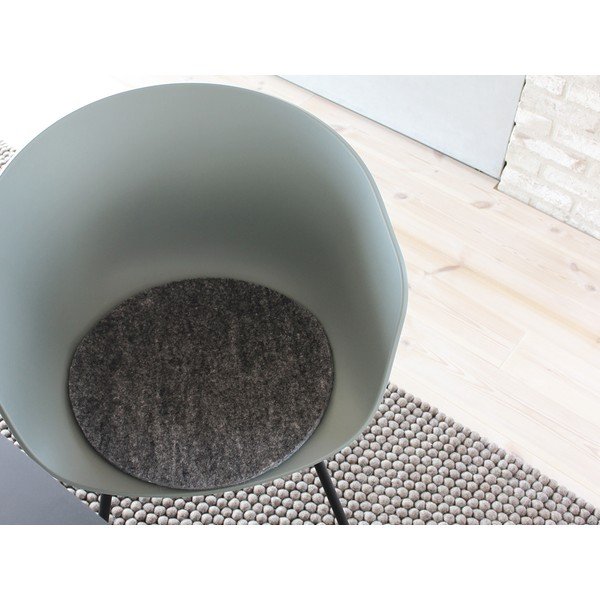 Antracit filcano vuneno sjedalo Wooldot Felt Chair Pad, ⌀ 40 cm-image-2