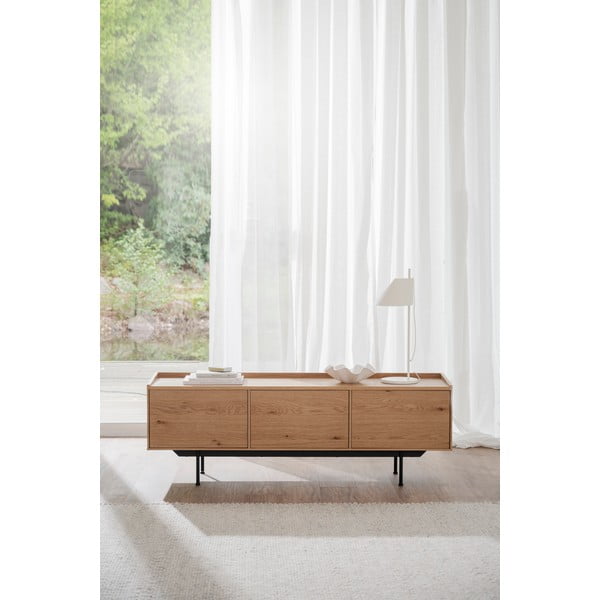 TV stol u dekoru hrasta 160x56 cm Brewerton - Rowico-image-1