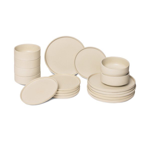 18-dijelni set krem posuđa od kamenine Bonami Selection Malia