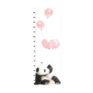 Zidna naljepnica sa skalom visine Dekornik Pink Panda, 60 x 160 cm