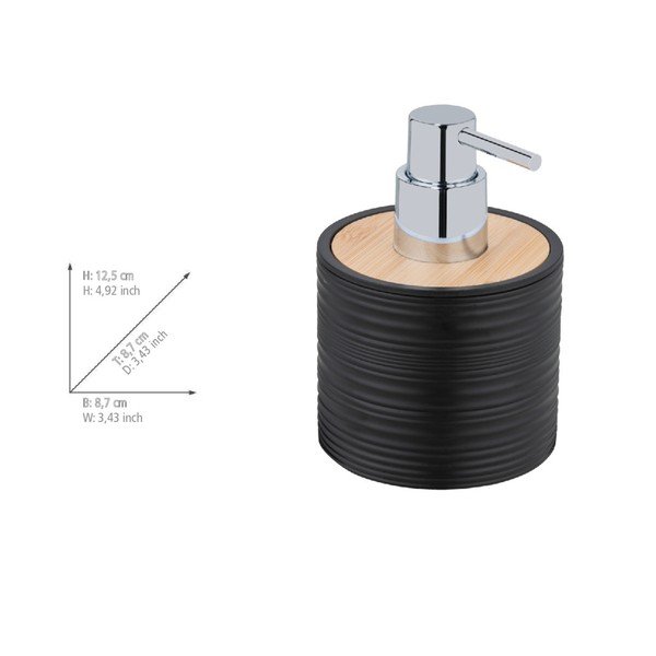 Crni plastičan dozator sapuna 350 ml Lyon – Allstar-image-2