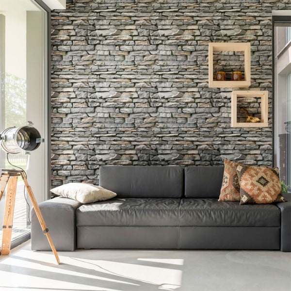 Ambiance Materials Ardennes Stone zidna naljepnica, 40 x 40 cm