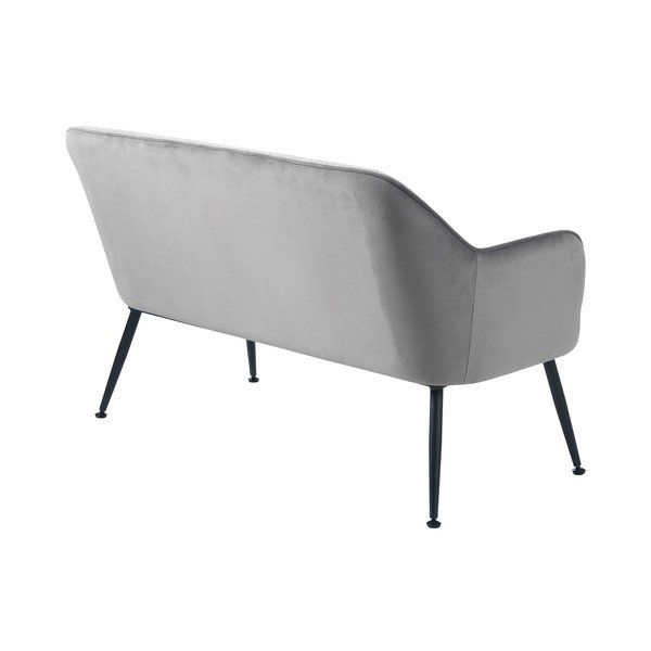 Svijetlo siva baršunasti sofa 129 cm Berrie – Unique Furniture-image-4