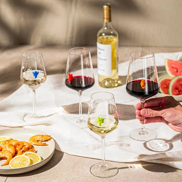 Silikonske oznake za razlikovanje čaša u setu Paty people – VacuVin-image-1