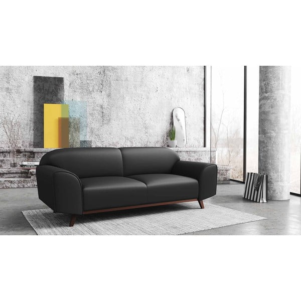 Tamno siva kožna sofa 193 cm Nesbo – MESONICA-image-1