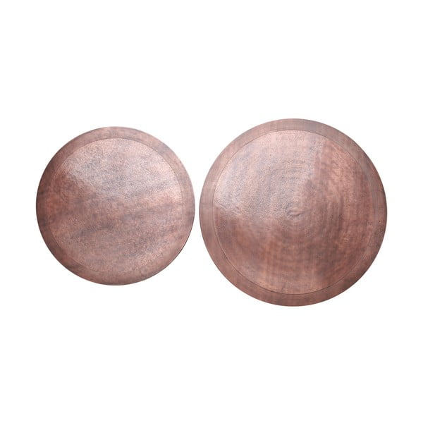 Metalni okrugli stolići bakrene boje u setu od 2 kom ø 75 cm Talca - Light & Living-image-3