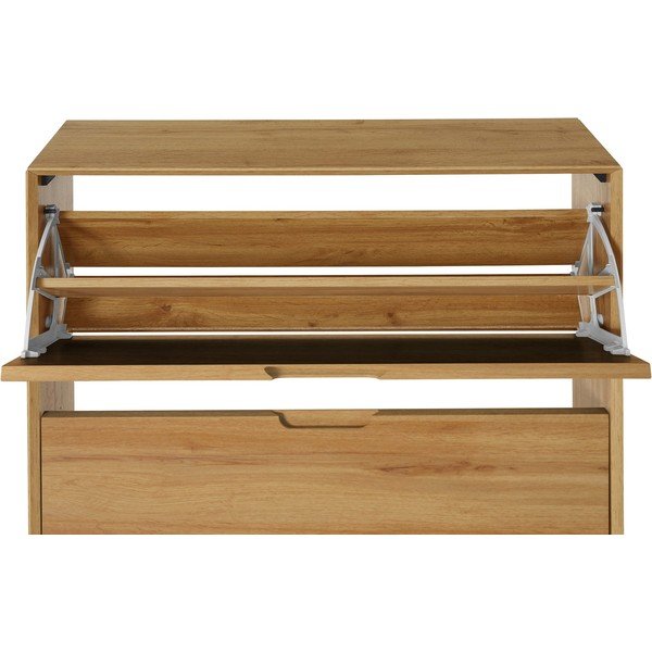 Preklopni ormarić za cipele u dekoru hrasta u prirodnoj boji Ezra – Støraa-image-3