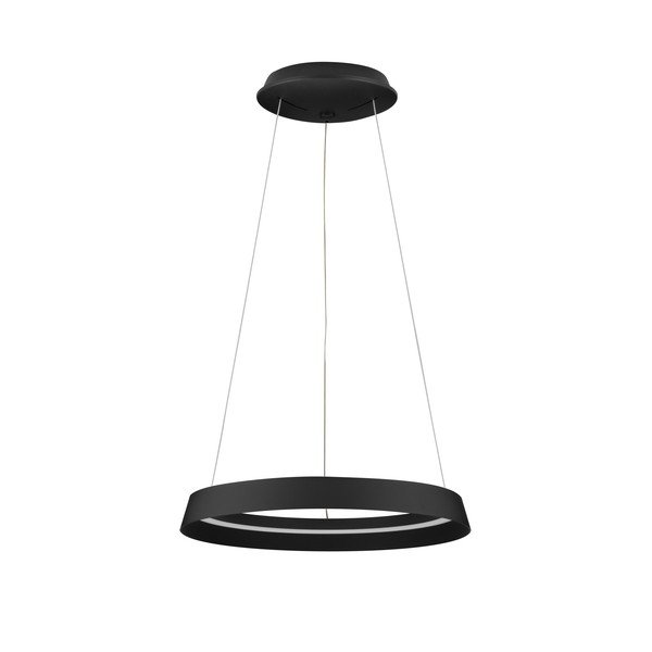 Mat crna LED viseća svjetiljka aluminijska s mogućnosti zatamnjivanja sa sjenilom od akrilnog stakla ø 45 cm Ormi – Nova Luce