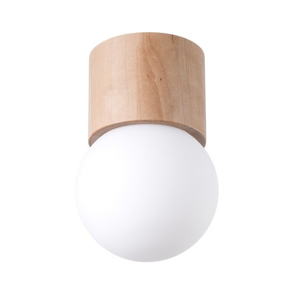 Bijela/u prirodnoj boji stropna svjetiljka sa staklenim sjenilom ø 12 cm Surtur – Sollux