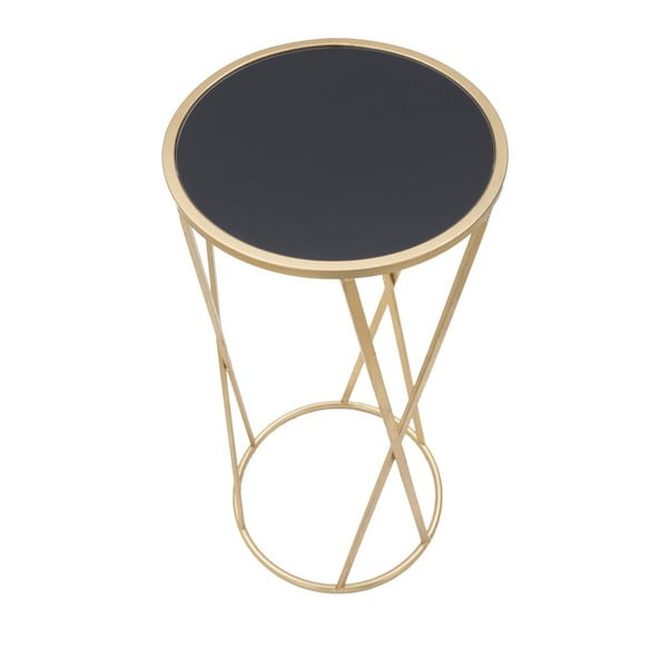 Pomoćni stolić u crno-zlatnoj boji Mauro Ferretti Glam Simple, visina 75 cm-image-4