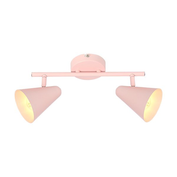 Svijetlo ružičasta stropna svjetiljka s metalnim sjenilom 42x10 cm Amor – Candellux Lighting