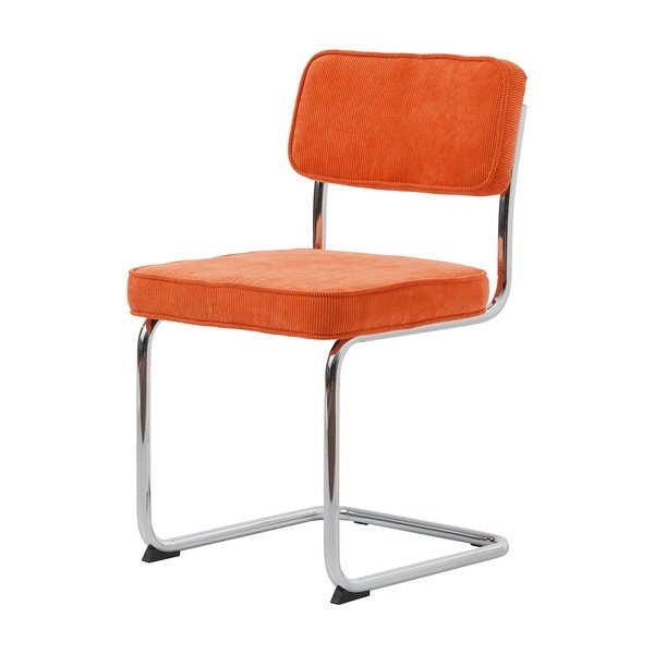 Narančasta blagovaonska stolica od samta Rupert – Unique Furniture