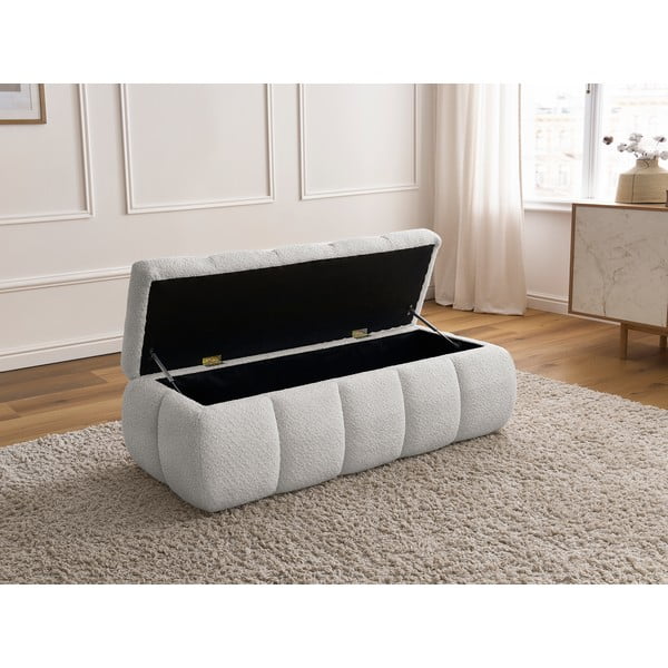 Svijetlo siva klupa od bouclé tkanine – Bobochic Paris-image-4