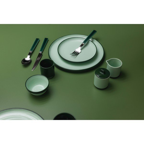 Zeleni tanjur od kamenine ø 26 cm Duo – ONA-image-1