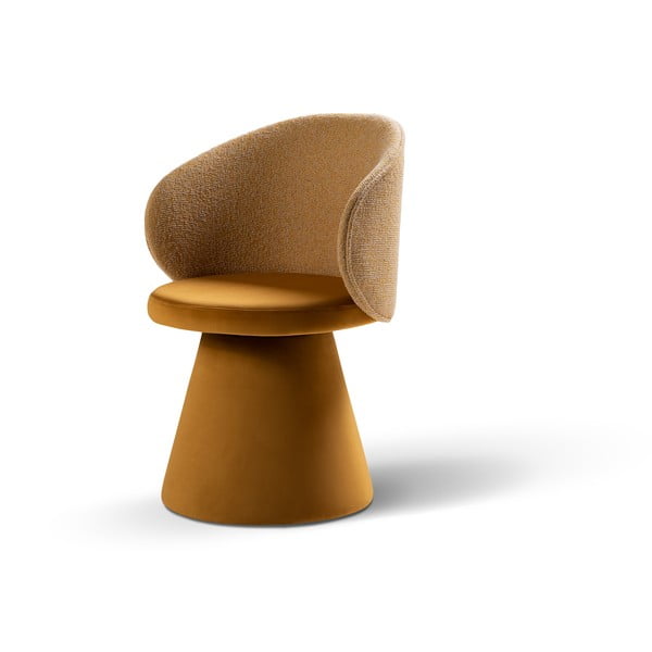 Senf žuta baršunasti fotelja Inez – Micadoni -image-2