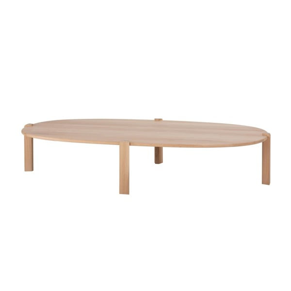 Stolić za kavu od punog hrasta u prirodnoj boji 100x180 cm Kulin – Gazzda