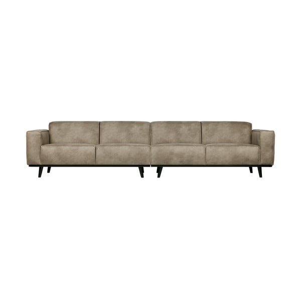 Siva sofa od imitacije kože BePureHome Statement, 372 cm