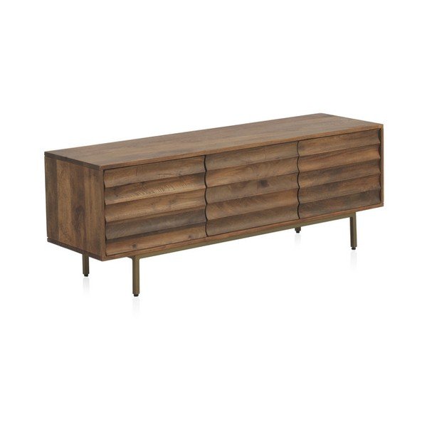 TV komoda od masivnog manga u prirodnoj boji 140x51 cm Ripple – Geese-image-3
