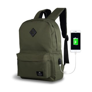 Tamnozeleni ruksak s USB priključkom My Valice SPECTA Smart Bag