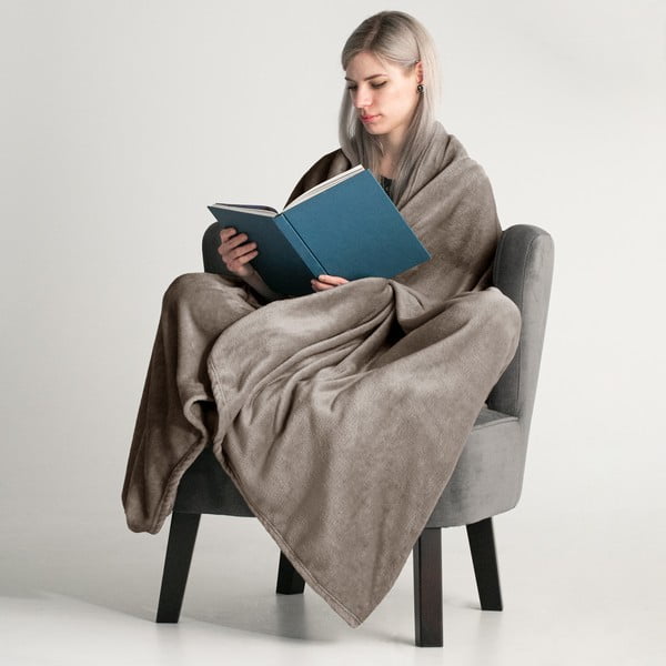 Smeđi prekrivač DecoKing Mic, 150 x 200 cm-image-1