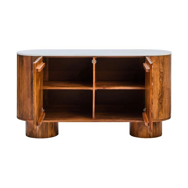 Komoda od masivnog manga u prirodnoj boji 140x75x45 cm Torcino – Premier Housewares-image-3