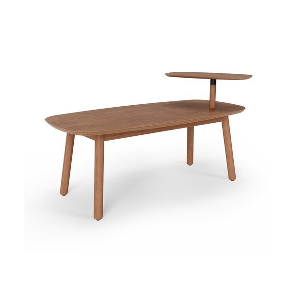 Smeđi stolić za kavu od masivne bukve 56x120 cm Swivo – Umbra-image-3