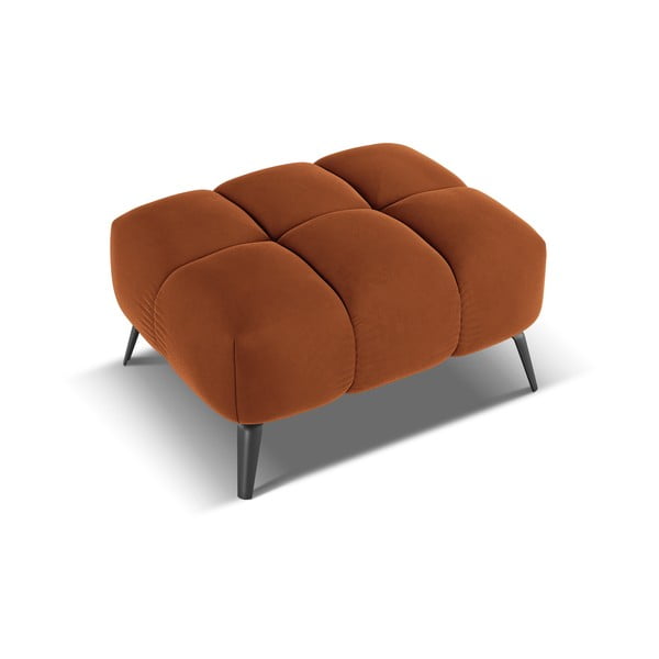 Narančasti baršunast tabure Nalu – Makamii-image-3