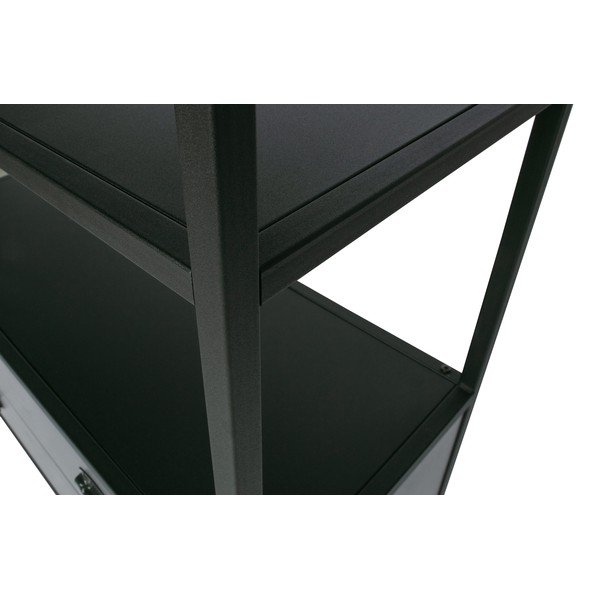 Crna polica s dvije ladice WOOOD Derby-image-1