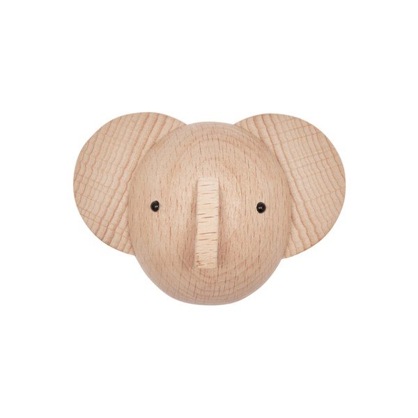 Zidna kuka od masivne bukve u prirodnoj boji Elephant – OYOY Mini