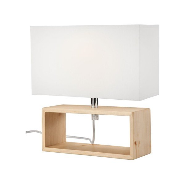 Svjetlo smeđa stolna lampa s tekstilnim sjenilom (visina 26 cm) Scandi – LAMKUR