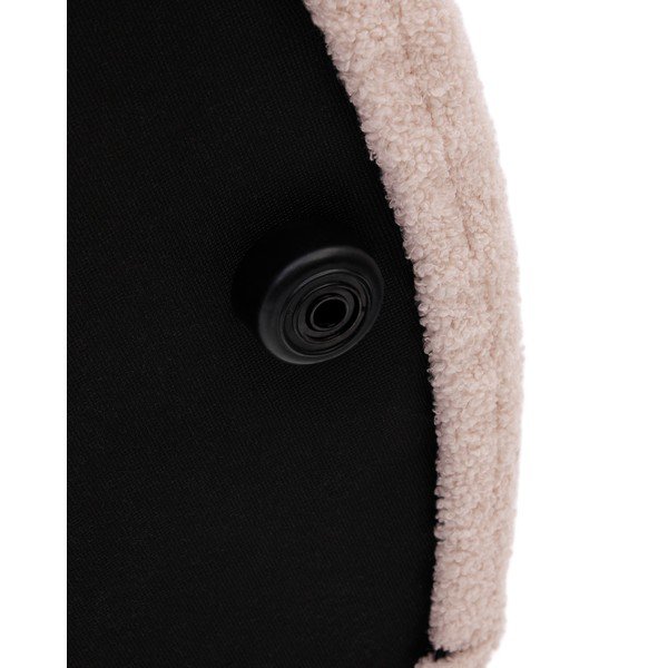 Svijetlo ružičasti tabure od bouclé tkanine Kaeli – Kave Home-image-3