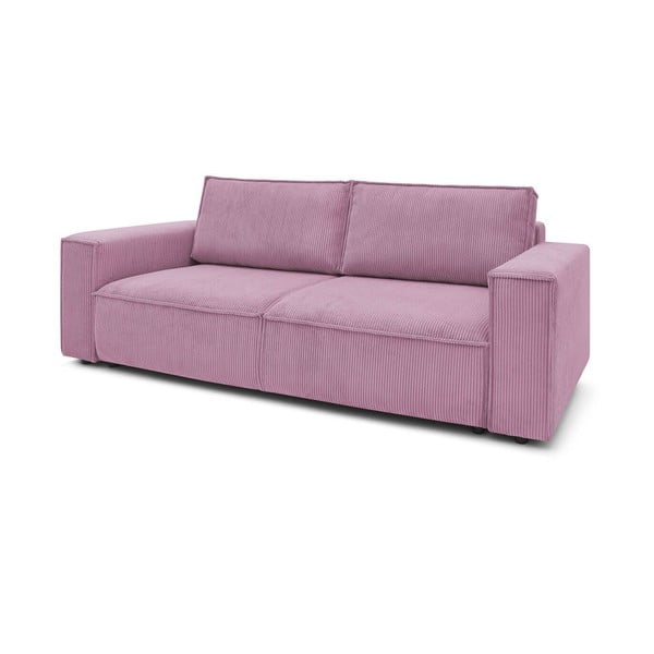 Ružičasta sklopiva sofa od samta 245 cm Nihad – Bobochic Paris-image-3