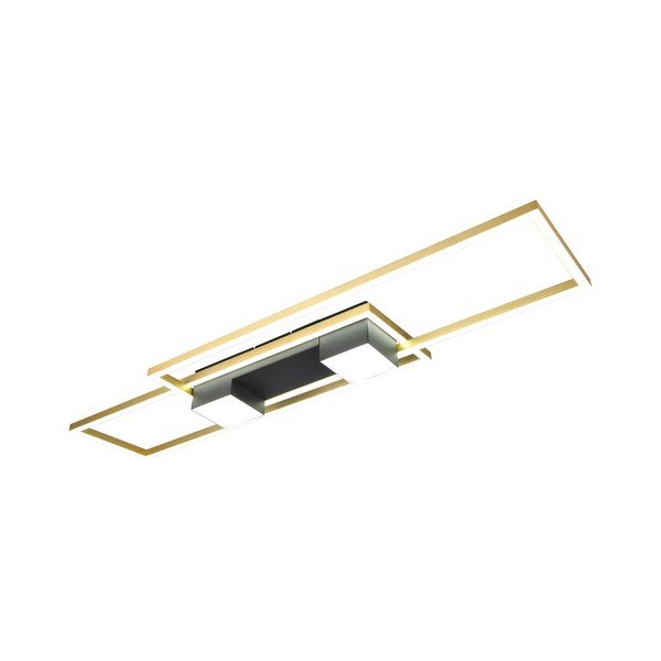 Crna/u zlatnoj boji LED stropna svjetiljka s daljinskim upravljačem/s mogućnosti zatamnjivanja 28x100 cm Albany – Trio-image-1
