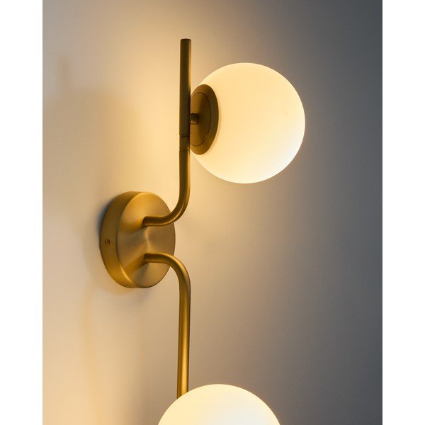 Bijela/u zlatnoj boji zidna lampa Brisia – Kave Home-image-2