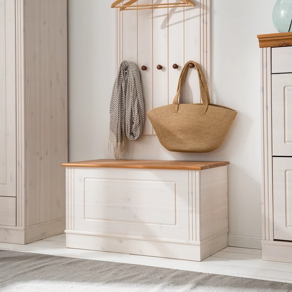 Bijela škrinja od masivnog bora 80x45 cm Anita – Støraa-image-1