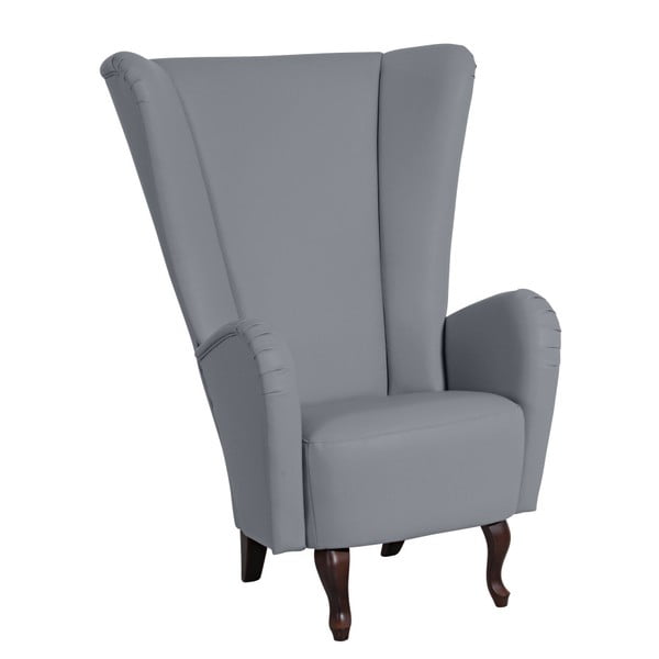 Siva fotelja od imitacije kože Max Winzer Aurora