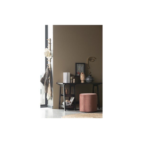 Ružičasti baršunasti tabure WOOOD Sara, ⌀ 46 cm-image-2